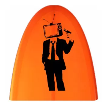 Pegatina TV HEAD. Pegatinas freaks, pegatinas frikis.