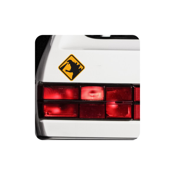 Sticker Caution Godzilla