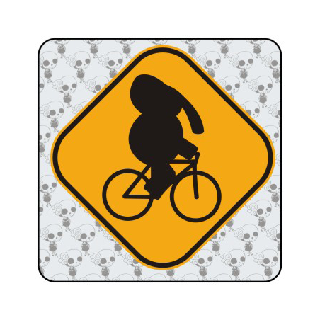 Pegatina CAUTION. Pegatinas freaks, pegatinas frikis.