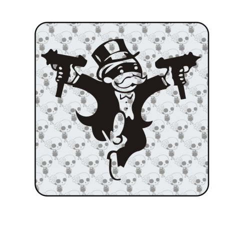 Pegatina MONOPOLY. Pegatinas freaks, pegatinas frikis.