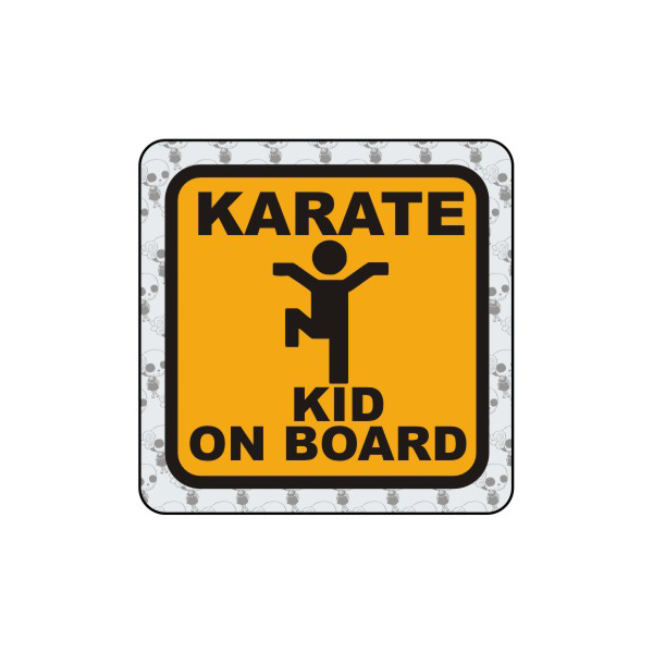 Pegatina KARATE KID ON BOARD. Pegatinas freaks, pegatinas frikis.