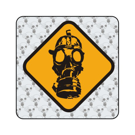 Sticker gas mask