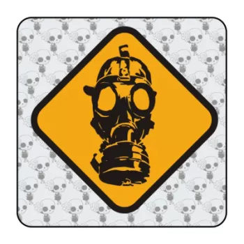 Sticker gas mask