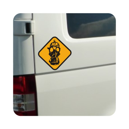 Sticker gas mask