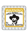 Autocollant warning chuck norris