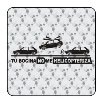 Sticker tu bocina no me helicopteriza