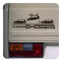 Sticker tu bocina no me helicopteriza