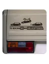 Sticker tu bocina no me helicopteriza