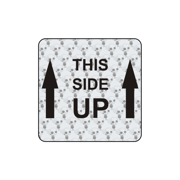 Sticker this side up
