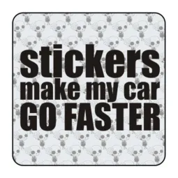 Autocollant stickers make my car go faster 2