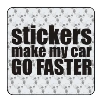 Sticker stickers make my car go faster