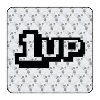 1UP Aufkleber