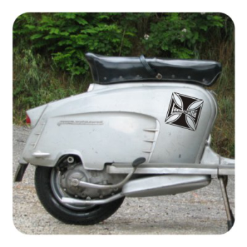 Autocollant cruz de malta lambretta