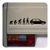 Pegatina EVOLUCION GOLF MK1. Pegatinas para tu volkswgen