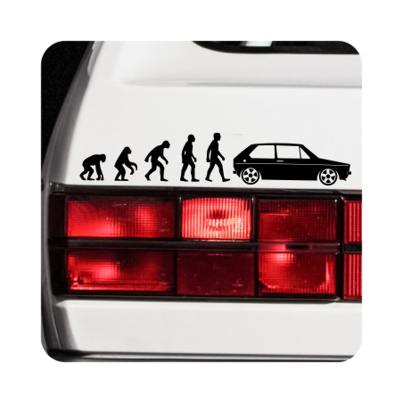 Pegatina EVOLUCION GOLF MK1. Pegatinas para tu volkswgen