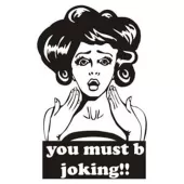 Autocollant you must be joking