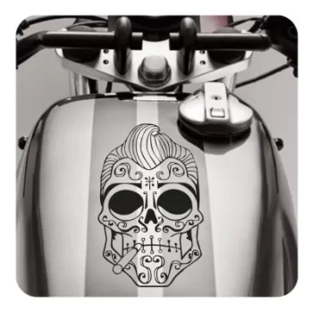 Sticker calavera llaves