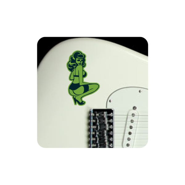 Pegatina PIN UP ZOMBIE. Pegatinas freaks, pegatinas frikis.