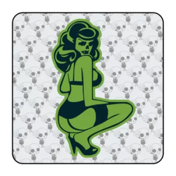 Pegatina PIN UP ZOMBIE. Pegatinas freaks, pegatinas frikis.