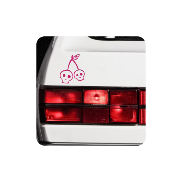 Sticker cherry skull