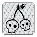 Sticker cherry skull