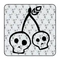 Sticker cherry skull 2