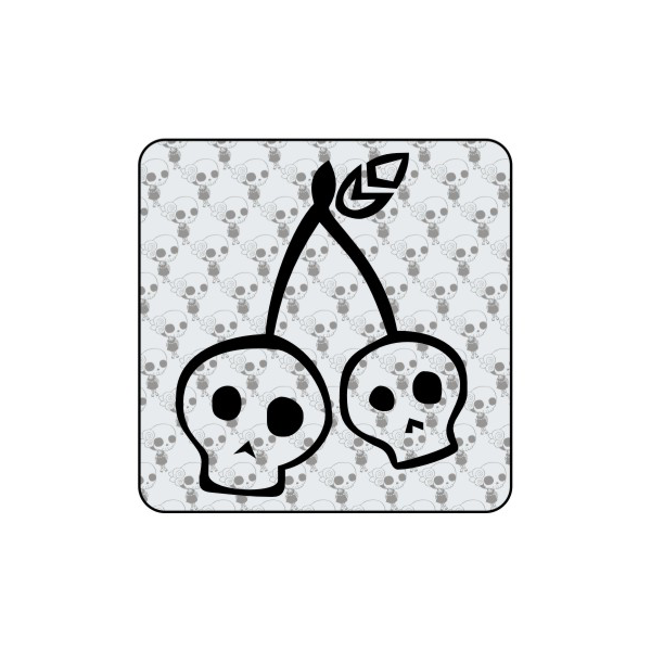 Sticker cherry skull