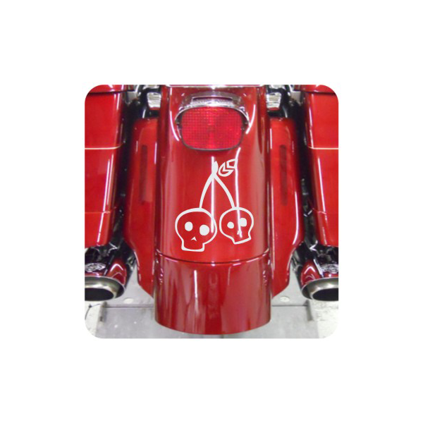 Autocollant cherry skull