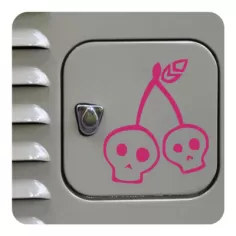 Sticker cherry skull