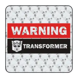 Sticker warning transformer 2