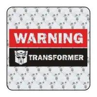 Sticker warning transformer 2
