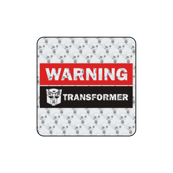 Autocollant warning transformer