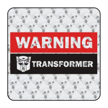 Autocollant warning transformer