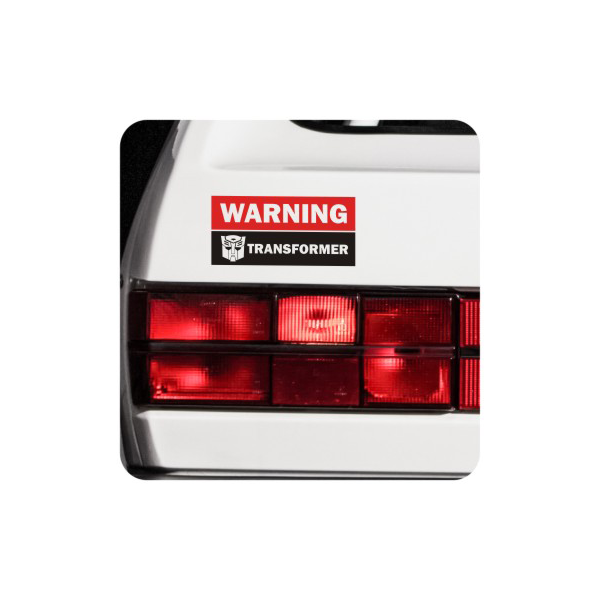 Autocollant warning transformer