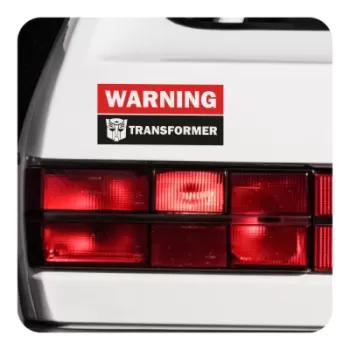 WARNING TRANSFORMER Aufkleber