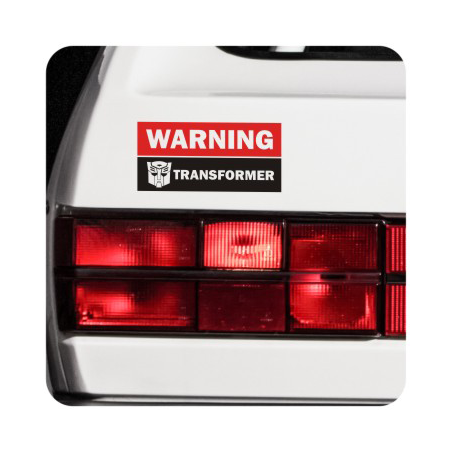 Sticker warning transformer