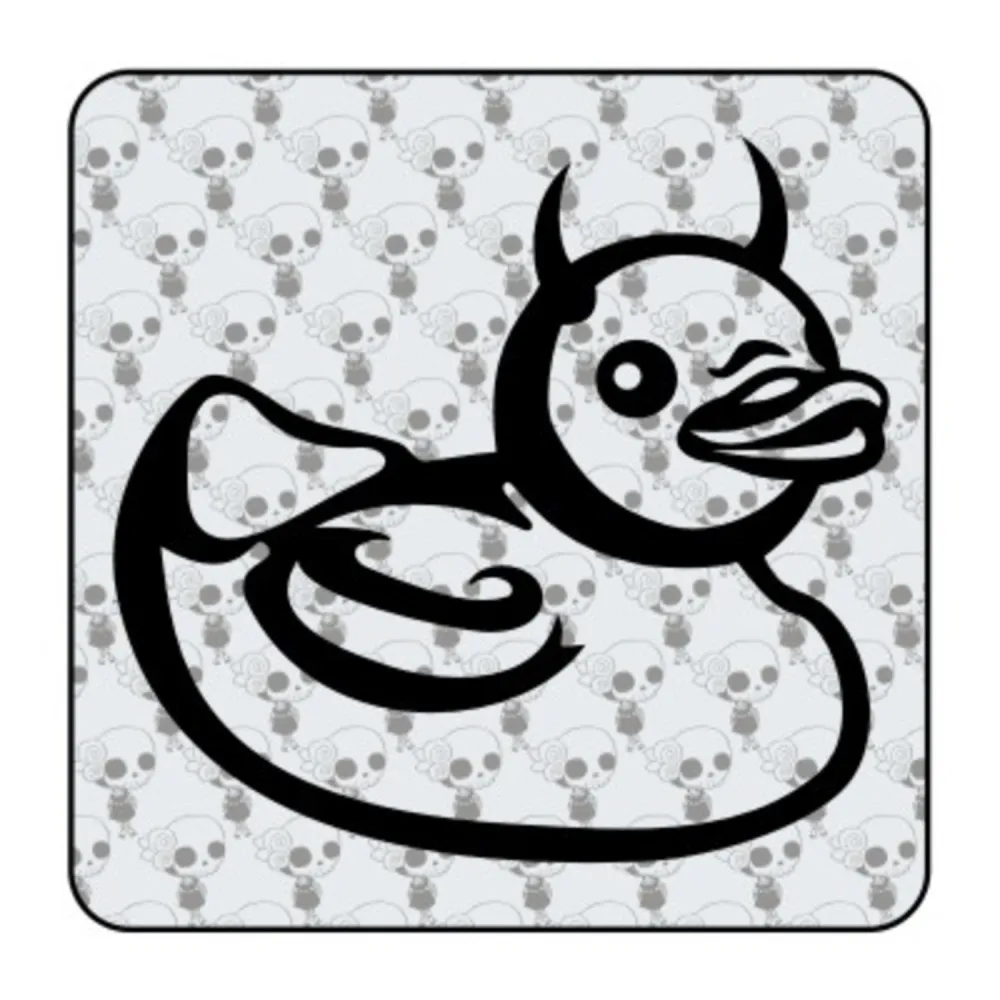 Pegatina DEMON DUCK. Pegatinas freaks, pegatinas frikis.