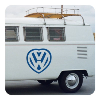 HERZ VW Aufkleber