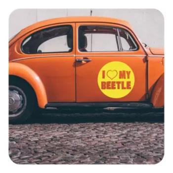 Autocollant I love my beetle