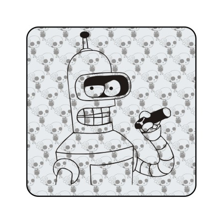 Pegatina BENDER. Pegatinas freaks, pegatinas frikis.
