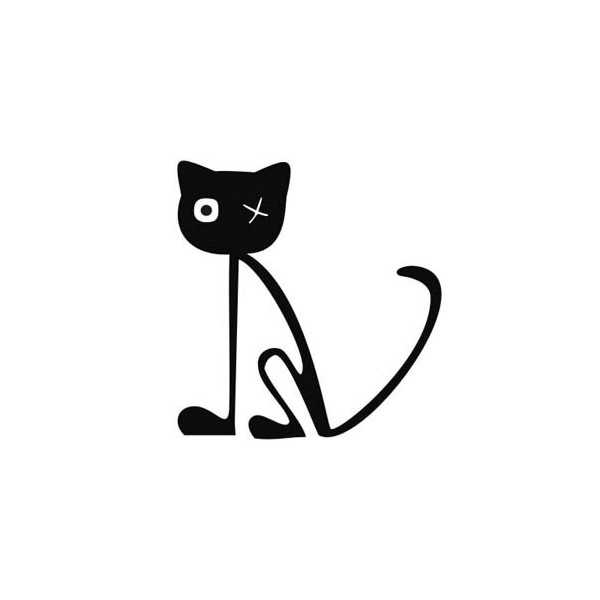 Pegatina GATO. Pegatinas de animales y mascotas.