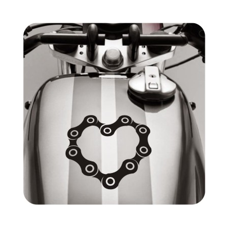 Sticker corazon de cadena