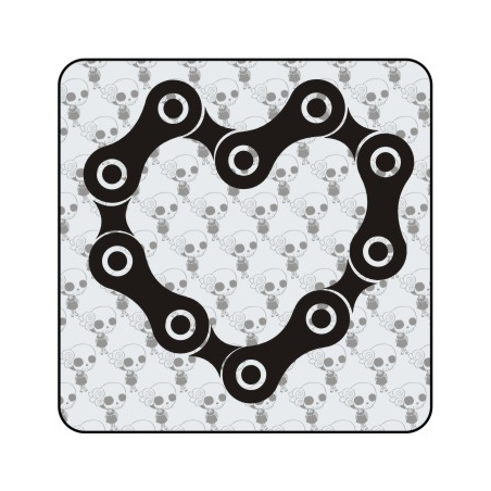 Sticker corazon de cadena
