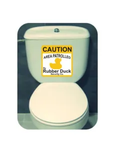 PRECAUCION PATO DE GOMA