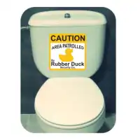 Autocollant precaucion pato de goma