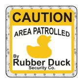 Autocollant precaucion pato de goma 2