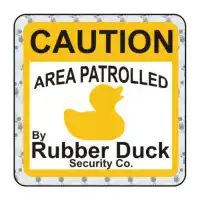 Vorsicht, Gummiente Aufkleber 2