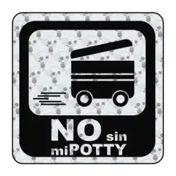 Pegatina NO SIN MI POTTY. Pegatinas para Camper y Autocaravana 2