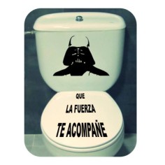 Pegatina DARTH VADER - QUE LA FUERZA TE ACOMPANE. Pegatinas freaks, pegatinas frikis.