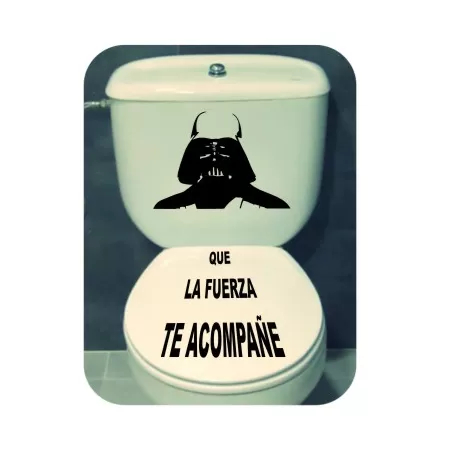 Pegatina DARTH VADER - QUE LA FUERZA TE ACOMPANE. Pegatinas freaks, pegatinas frikis.